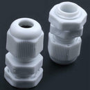 20Pcs Waterproof Cable PG7 Connector Gland Nylon Plastic White