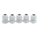 20X PG7 Cable Gland Waterproof Plastic Wire Glands Joints White for 3-6.5mm Dia