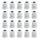 20Pcs Waterproof Cable PG7 Connector Gland Nylon Plastic White