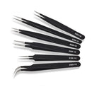 6pcs ESD 10-15 Safe Anti-static Stainless Steel Tweezers Maintenance Repair Hot