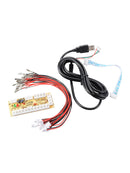 Zero Delay Arcade USB Encoder PC to Joystick MAME 5Pin Sanwa Push Button W/Cable