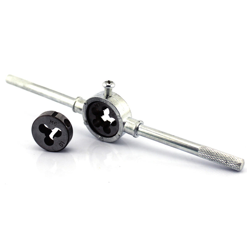 20pcs Metric Hand Adjustable Taps Dies Wrench Set Screw Thread Straight Taper