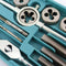 20pcs Metric Taps and Dies Set Screw Thread Tap Wrench Die Wrench Hand
