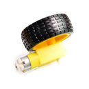 Smart Car Robot Plastic Tire Wheel + DC 3-6V Gear Motor For Arduino Robot New