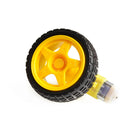1set Intelligent Barrow Load Chassis Robot Tyre + DC Gear Motor Set Wheel