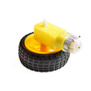 1set Intelligent Barrow Load Chassis Robot Tyre + DC Gear Motor Set Wheel