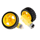 Smart Car Robot Plastic Tire Wheel + DC 3-6V Gear Motor For Arduino Robot New