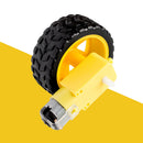 Smart Car Robot Plastic Tire Wheel + DC 3-6V Gear Motor For Arduino Robot New