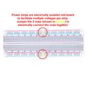 3pcs MB-102 830 Tie Point Prototype PCB Solderless Breadboards Protoboards