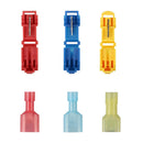 60 T-Tap Terminal Red 22-10 AWG Gauge Quick Wire Connector Car Audio Alarm PC