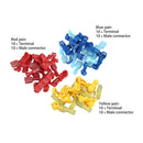 60Pcs 22-10AWG Fully Insulated Male Spade Terminals Connectors Kit zx v