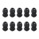 10Pcs PG7 Cable Gland Waterproof Joint Adjustable Black for 3mm-6.5mm Dia Wire