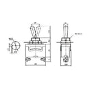 Heavy Duty 20A 125V SPST 2 Terminal ON/OFF Toggle Switch Waterproof Cap