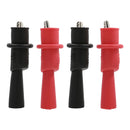 4 pcs Test-Clip Clamp for Multimeter-Tester Probe 1-Black-1-Red Alligator Nice