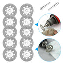 12PCS Diamond Cutting Wheel Saw Blades Cut Off Discs Tool Rotary Set For 22mm