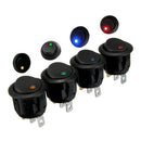 20 PCS LED Dot Light 12V Car Boat Auto Round ON/OFF Rocker Toggle SPST