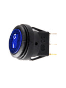 2X 12V 20A Waterproof Round On/Off Rocker Switch Car Auto Boat SPST Marine Blue