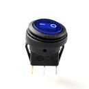 2X 12V 20A Waterproof Round On/Off Rocker Switch Car Auto Boat SPST Marine Blue