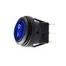 2X 12V 20A Waterproof Round On/Off Rocker Switch Car Auto Boat SPST Marine Blue