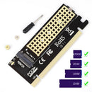 New M.2 NVMe SSD NGFF TO PCIE 3.0 X16 Adapter M Key Interface Card Full Speed