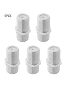 5pcs F Type Coupler Adapter Connector Female F/F for RG6 Coax Coaxial Cable TV
