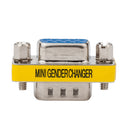 4X DB9 D-Sub 9pin Connectors Mini Gender Changer Adapter RS232 Serial Connect