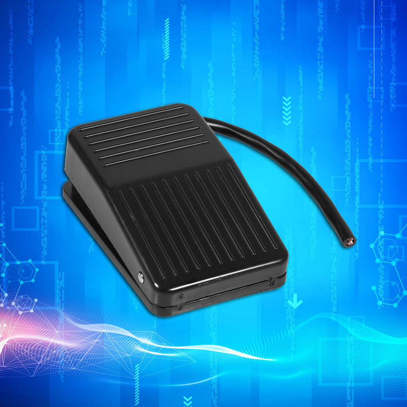 1 x AC 220V Heavy Duty Metal Momentary Electric Power Antislip Foot Pedal Switch