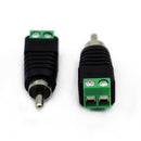 4pcs Electronic Speaker Wire Cable to Audio Male RCA Connector Adapter Plug New