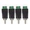 4pcs Electronic Speaker Wire Cable to Audio Male RCA Connector Adapter Plug New