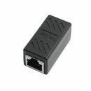Female to Female Cat7 Inline RJ45 Keystone Wall Coupler Jack Adapter Black
