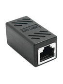 Female to Female Cat7 Inline RJ45 Keystone Wall Coupler Jack Adapter Black