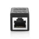 Female to Female Cat7 Inline RJ45 Keystone Wall Coupler Jack Adapter Black