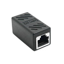 Female to Female Cat7 Inline RJ45 Keystone Wall Coupler Jack Adapter Black