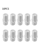 10PCS F Type Coax Coaxial Cable Coupler Female Jack Adapter Connector Durable
