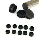 100X Round Plastic Black Blanking End Cap Caps Tube Pipe Inserts Plug Bung 25mm