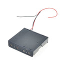 Black ABS Battery Holder Storage Box Case for AA Li-ion 18650 6V with Pin