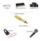 5pcs 6.35mm 1/4" Male Mono Plug To RCA Female Jack Audio Adapter Connector f g h