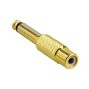 5X 6.35mm 1/4" inch Male Mono Plug To RCA Female Jack Audio Adapter Connection