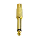 5X 6.35mm 1/4" inch Male Mono Plug To RCA Female Jack Audio Adapter Connection