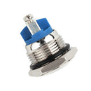 30A DC12V 16mm Waterproof Stainless Steel Metal Momentary Button Switch New