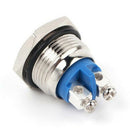 30A DC12V 16mm Waterproof Stainless Steel Metal Momentary Button Switch New