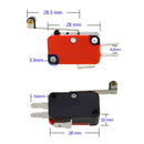 10 pcs V-156-1C25 15A Micro SPDT Long Hinge Roller Lever Limit Switch Practical