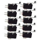 10 pcs V-156-1C25 15A Micro SPDT Long Hinge Roller Lever Limit Switch Practical