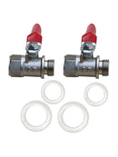 2X 1/ 4 '' Full Port Inline Metal Water Air Gas Fuel Line Shut-off Ball Valve