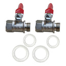 2X 1/ 4 '' Full Port Inline Metal Water Air Gas Fuel Line Shut-off Ball Valve