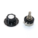 Rotary Carbon Potentiometer with Diameter + Knob 10K Ohm 3 Terminals New