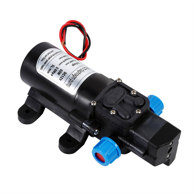 12VDC 60W Home High Pressure Diaphragm Water Self Priming Pump 0.8Mpa 5L/min