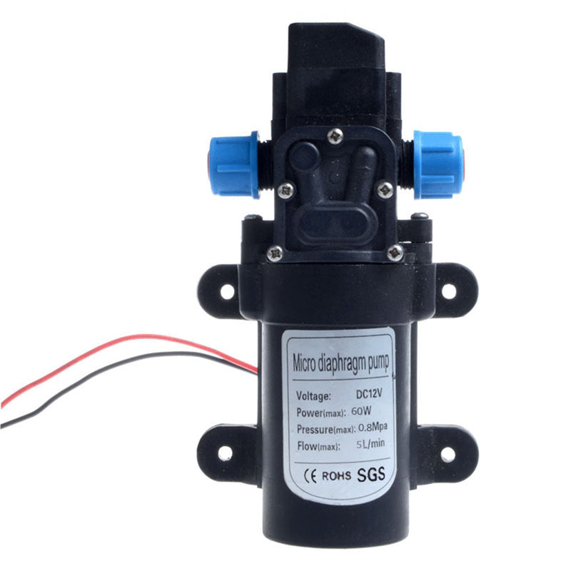 1x 12V 60W High Pressure Diaphragm Water Self Priming Pump 0.8 Mpa 5L /min Best