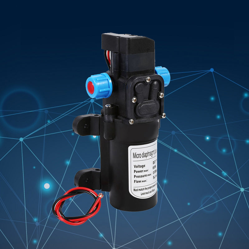 1x 12V 60W High Pressure Diaphragm Water Self Priming Pump 0.8 Mpa 5L /min Best