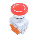 Red Mushroom Cap 1NO / 1NC DPST Emergency Stop Push Switch Button 660V 10A